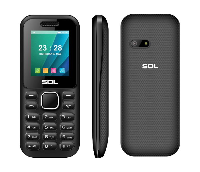 Sol Erato B1802 Dual SIM Cellphone - Black - Zoom Image 1