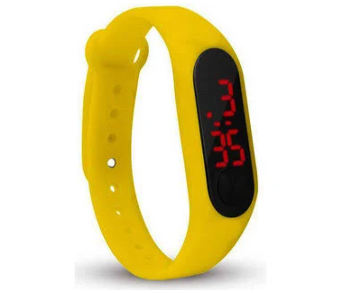 Jam Tangan LED Strap Rubber Jam JUNIOR Digital Unisex - Yellow - Zoom Image