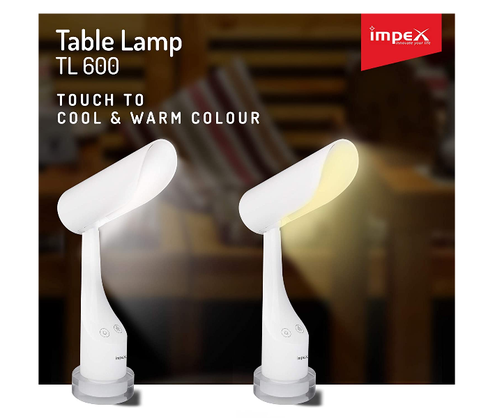 Impex TL 600 Rechargeable LED Table Lamp - White - Zoom Image 5