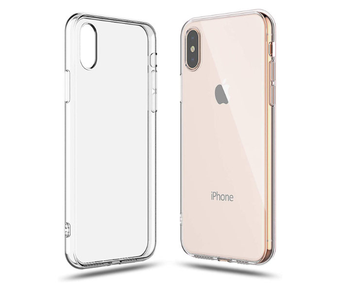 IPXS MAX Shock Absorption Soft Transparent TPU Rubber Gel Case with Smudge Free Technology Compatible with  iPhone XS Max- Transparent - Zoom Image 1