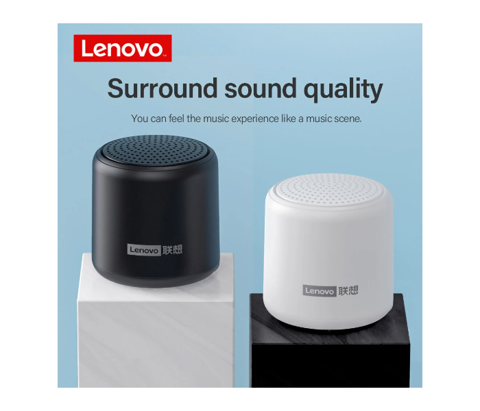 Lenovo L01 Mini Wireless Bluetooth 5.0 Portable Speaker - Black  - Zoom Image 2