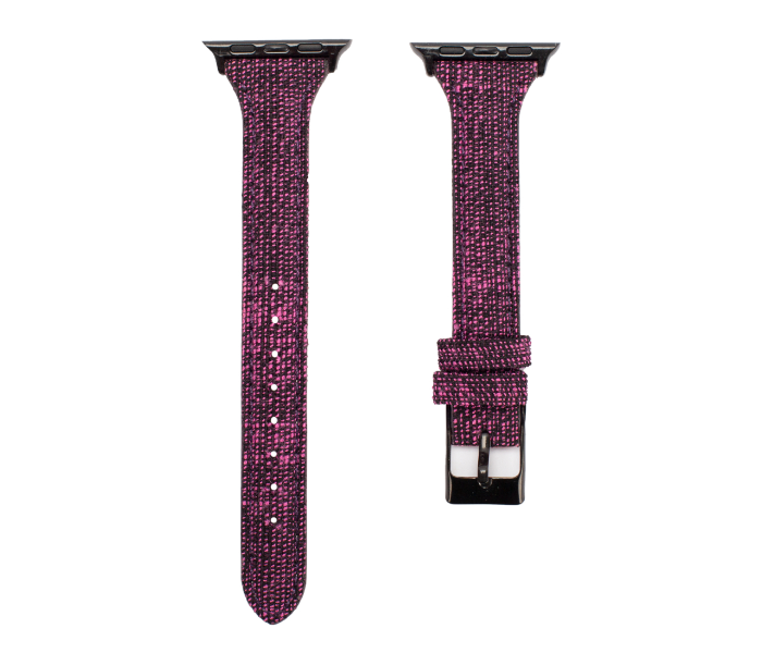 Promate TARTAN-38SM 38mm Canvas Watch Strap for Apple Watch Series - Purple - Zoom Image 1