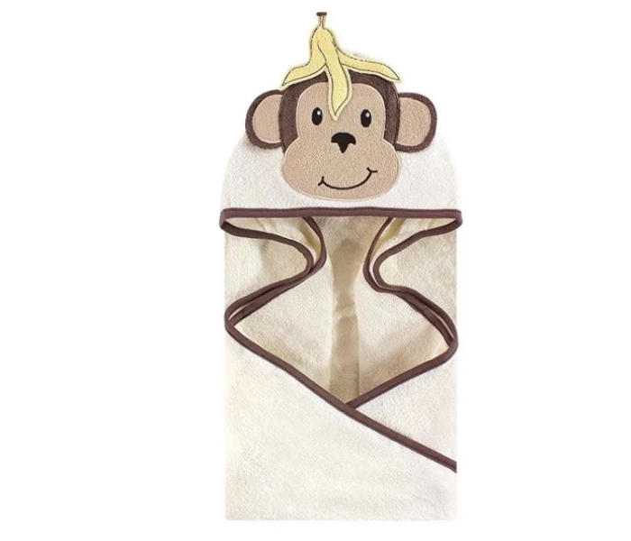 Hudson Baby Unisex Baby Cotton Monkey Face Hooded Towel - Zoom Image