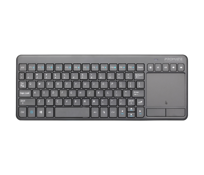 Promate Wireless Arabic English Keyboard with Touchpad - Black - Zoom Image 1