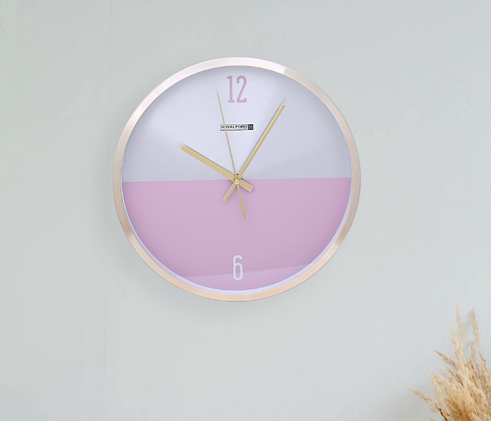 Royalford RF9278 Analog Wall Clock - Gold, Silver & Pink - Zoom Image 2