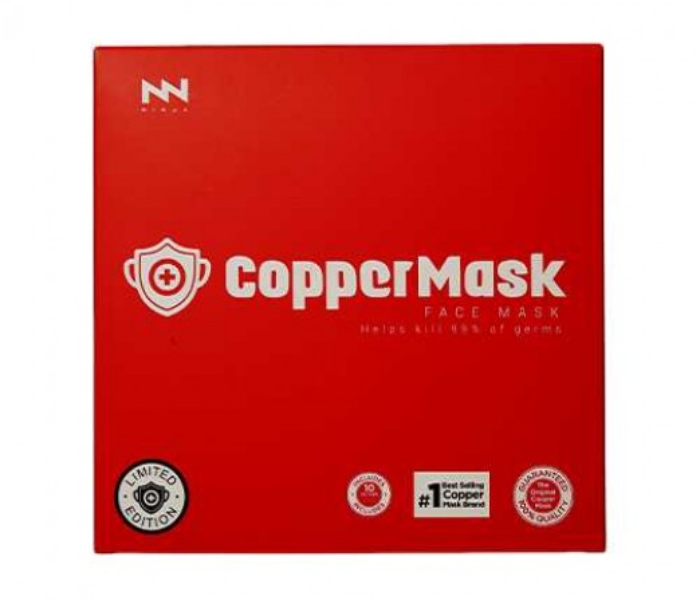 Copper Mask 2.0 Limited Edition Face Mask with Anti Bacterial Layer - Red - Zoom Image 3