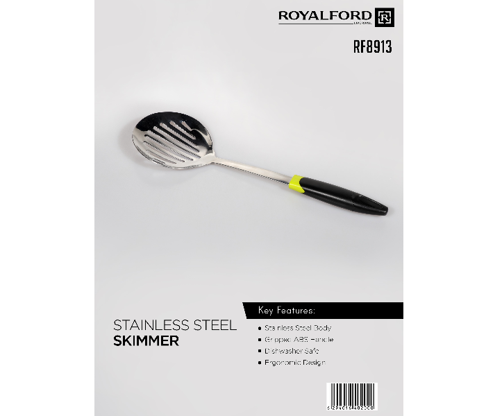 Royalford RF8913 Stainless Steel Skimmer with ABS Handle - Black & Mint Green - Zoom Image 5