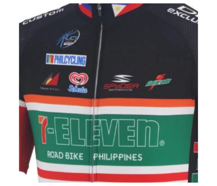 Mens Cycling Small Jersey Set Full Zip Coolmax Polyester 9D Pad 711 Design - Black and Green - Zoom Image 3