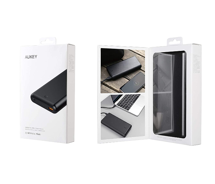 Aukey 26800mAh USB-C Powerbank Quick Charge 3.0 - Black - Zoom Image 3