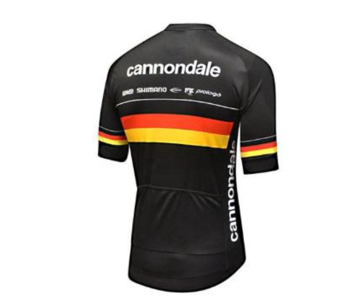 Cycling XXL Jersey Full Zip Coolmax Polyester Cannondale Orange Design - Black - Zoom Image 2