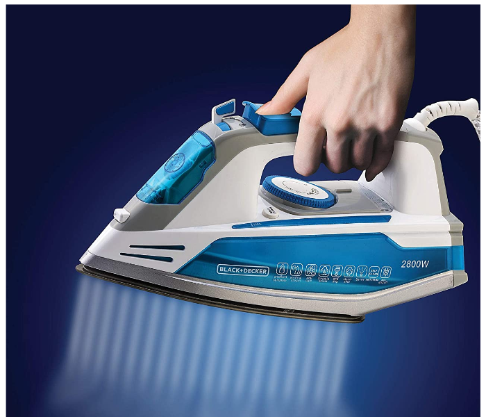 Black and Decker X2800-B5 2800W Steam Iron - White and Blue - Zoom Image 2