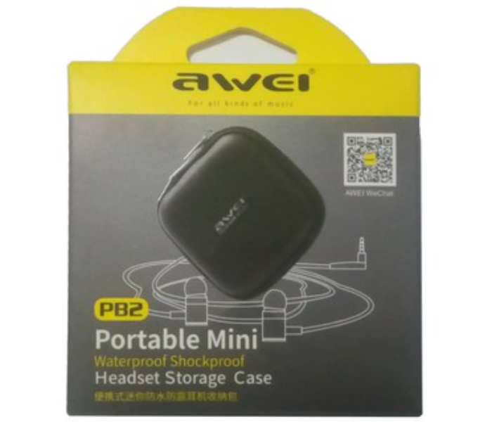 AWEI PB2 Portable Mini Headset Storage Case- Black and Orange - Zoom Image 4