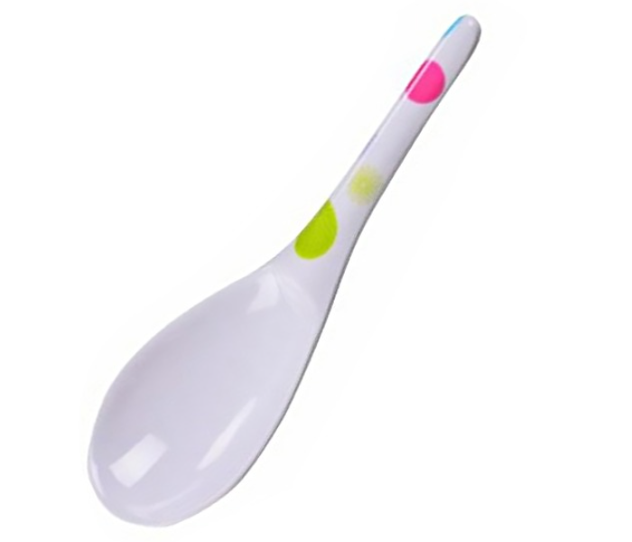 Royalford RF7392 Circle Design Melamine Ware Serving Spoon - White  - Zoom Image