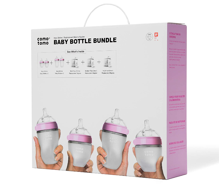 Comotomo Baby Bottle Bundle - Pink - Zoom Image