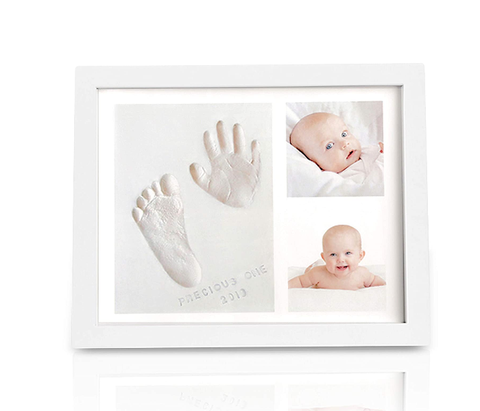 Baby Handprint Footprint Keepsake Kit Baby Prints Photo Frame for Newborn - Zoom Image