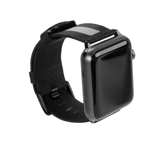 Promate GLOW-42SM 42mm Canvas Watch Band for Apple Watch - Black and Grey - Zoom Image 3