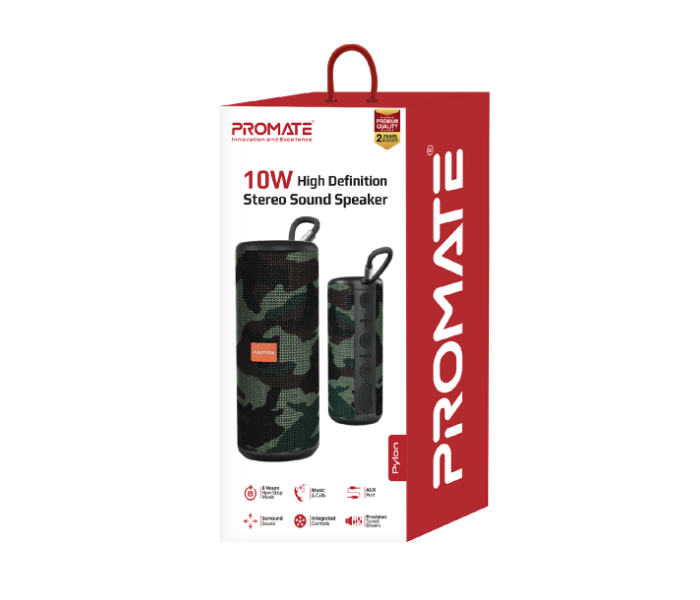 Promate Pylon 10W Portable Wireless Speaker - Camouflage - Zoom Image 8