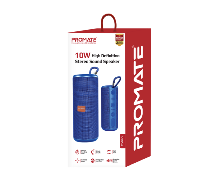 Promate Pylon 10W Portable Wireless Speaker - Blue - Zoom Image 8