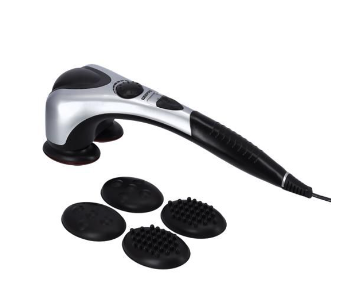 Geepas GM86044 Double Head Massager - Black and Silver - Zoom Image 1