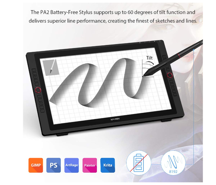 XP-Pen ARTIST24PRO 23.8 inch Display Graphic Tablet - Black - Zoom Image 6