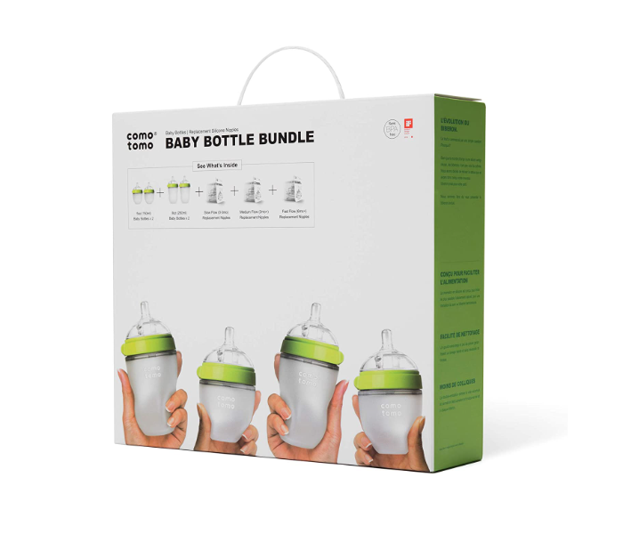 Comotomo Baby Bottle Bundle - Green - Zoom Image