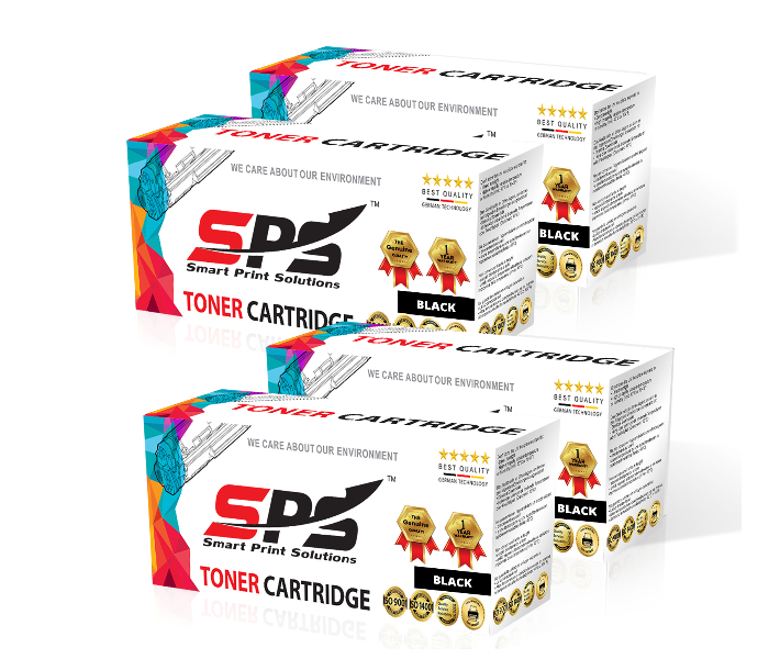 SPS Laser Toner Cartridge Set of 4 Pack CE255A 55A for HP LaserJet Enterprise Printer - Black - Zoom Image