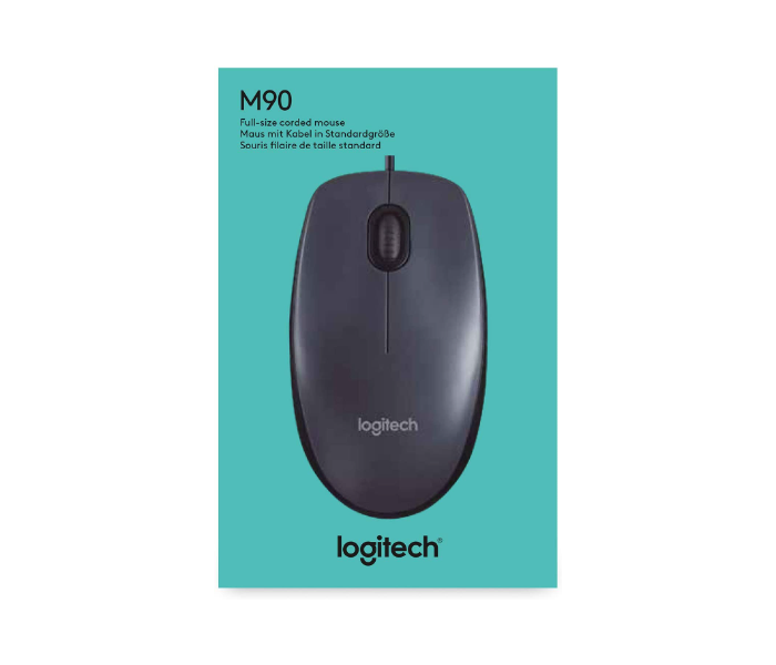 Logitech M90 Wired Mouse - Black - Zoom Image 5