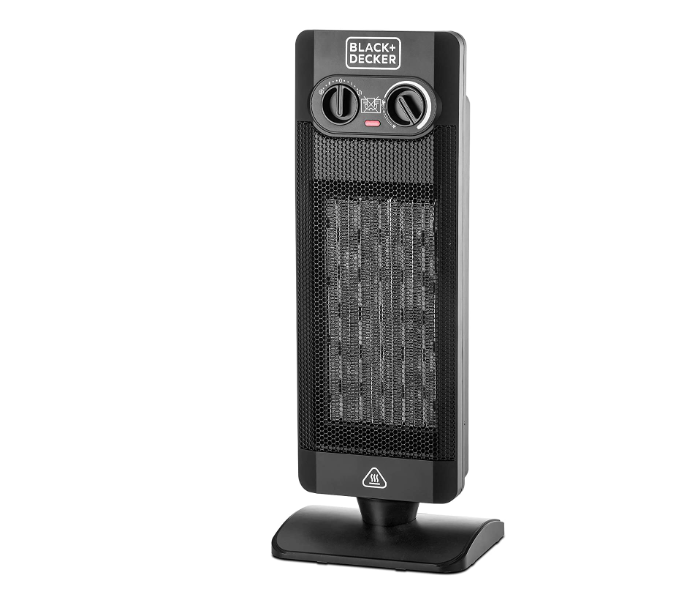 Black and Decker HX340-B5 2000W Tower Fan Heater with Dual Heat Setting - Black - Zoom Image 1