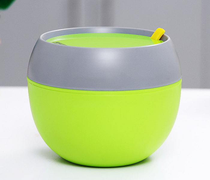 Royalford RF8708 2 Layer Fashion Insulated Round Lunch Box - Green & Grey - Zoom Image 3