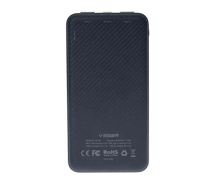 20000mAh Power Bank - Black - Zoom Image 2