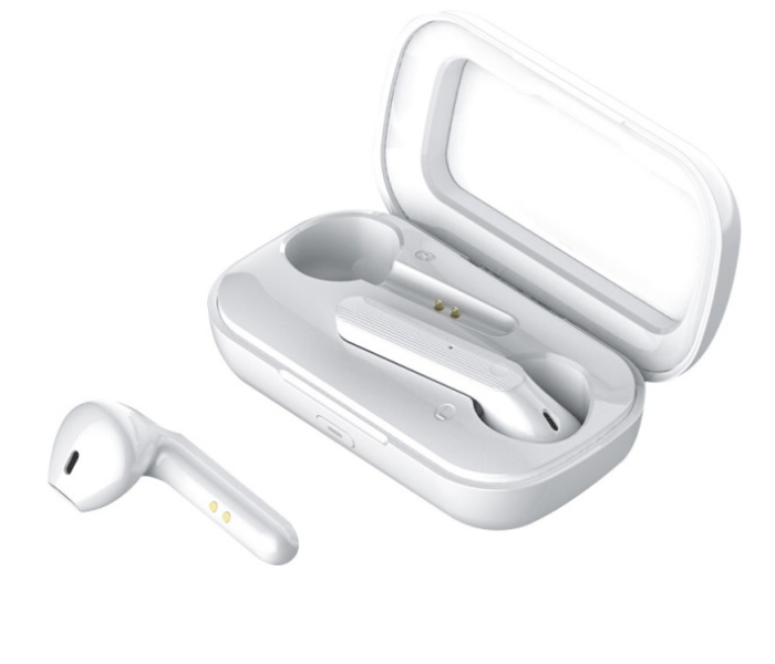 Trands TWS24 Wireless Earbuds With Type-C Interface Portable Charging Case - White - Zoom Image 2