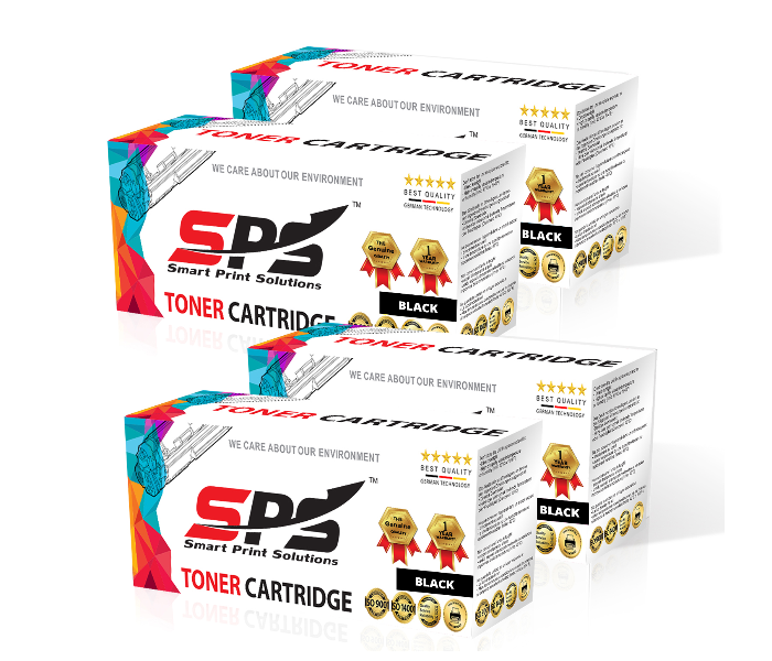 SPS Laser Toner Cartridge Set of 4 Pack CF283X 83X CRG737 for Canon and HP LaserJet Pro MFP - Black - Zoom Image