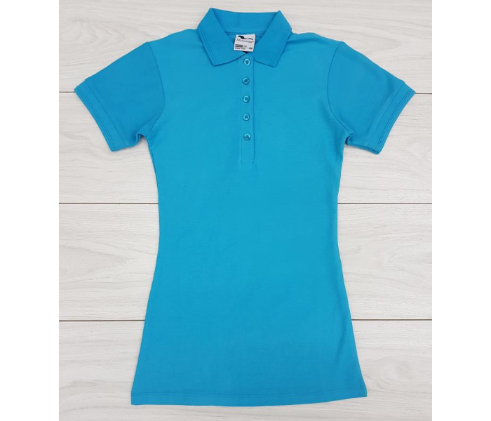 Nafoura Small Polo T Shirt for Women - Torquise Blue - Zoom Image 2