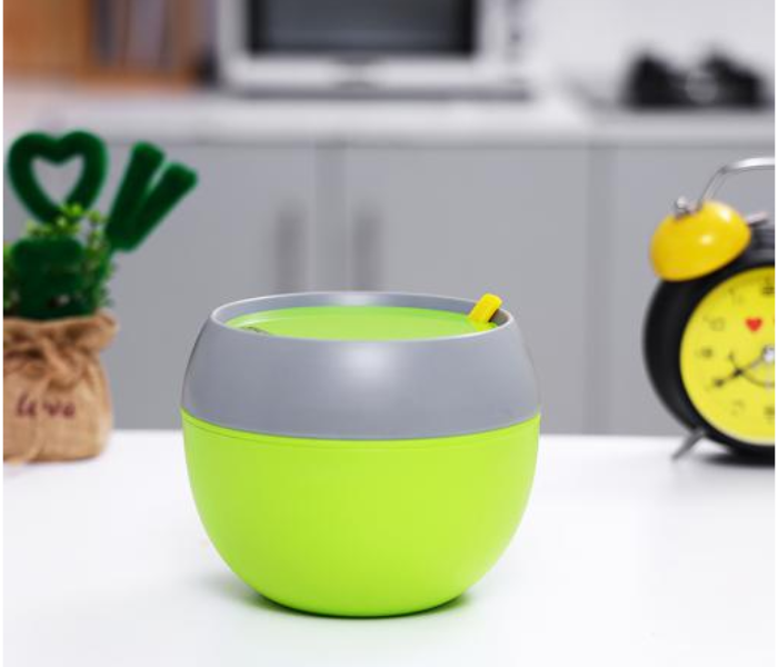 Royalford RF8708 2 Layer Fashion Insulated Round Lunch Box - Green & Grey - Zoom Image 1