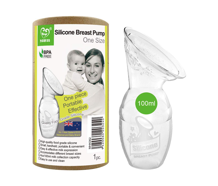 Haakaa 100ml Manual Breast Pump - Clear - Zoom Image