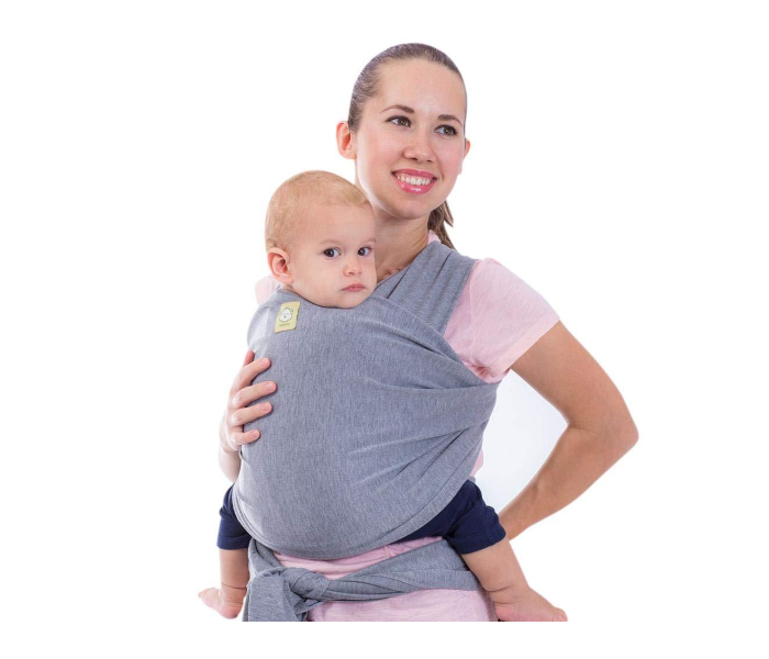 Baby Wrap Carrier All in 1 Stretchy Baby Wraps - Grey - Zoom Image