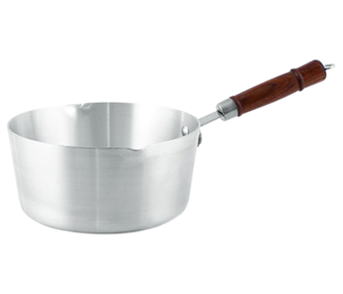 Royalford RF8991 6-inch Milk Pan with Wooden Handle - Silver & Brown - Zoom Image 4