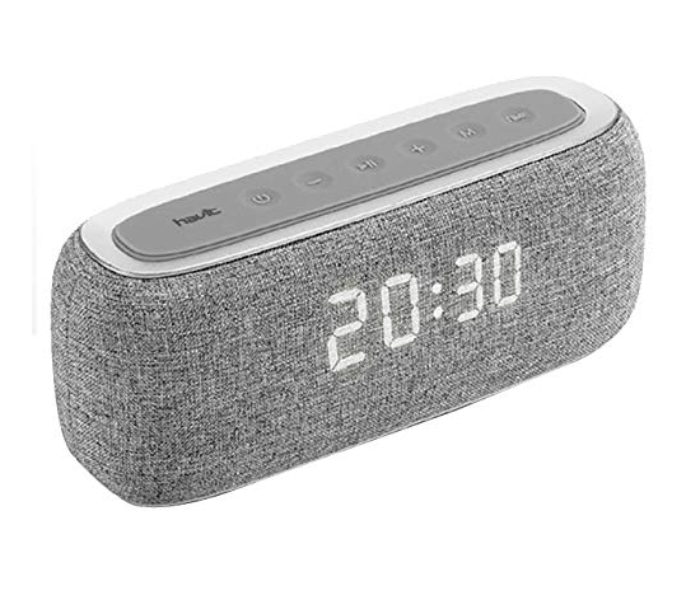 Havit HV-M29 Wireless Speaker With Dual Alarm Clock - Grey - Zoom Image 3