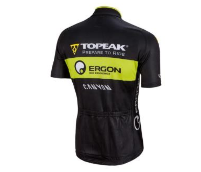 Cycling Extra Large Jersey Full Zip Coolmax Polyester Team Topeak Ergon Design - White and Black - Zoom Image 2