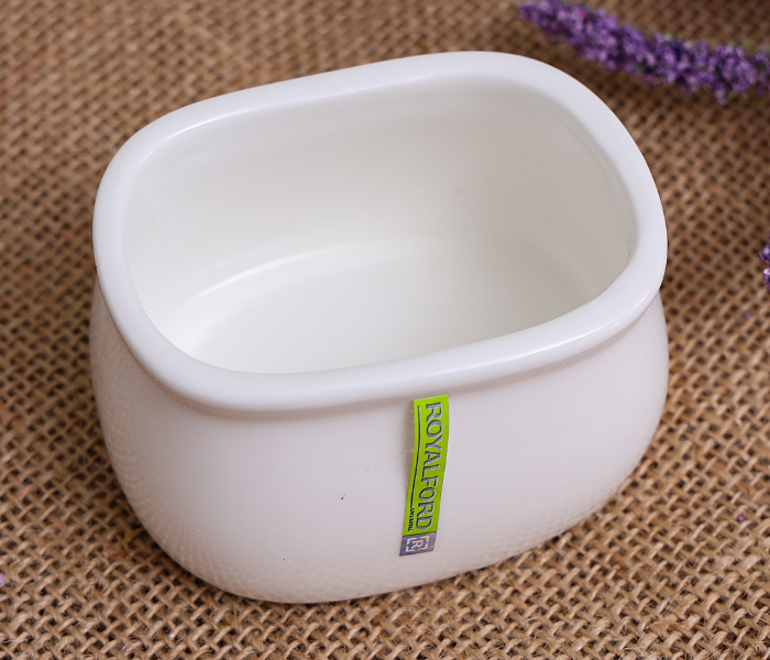 Royalford RF8772 Porcelain Ware Sugar Toothpick Bowl - White - Zoom Image 1