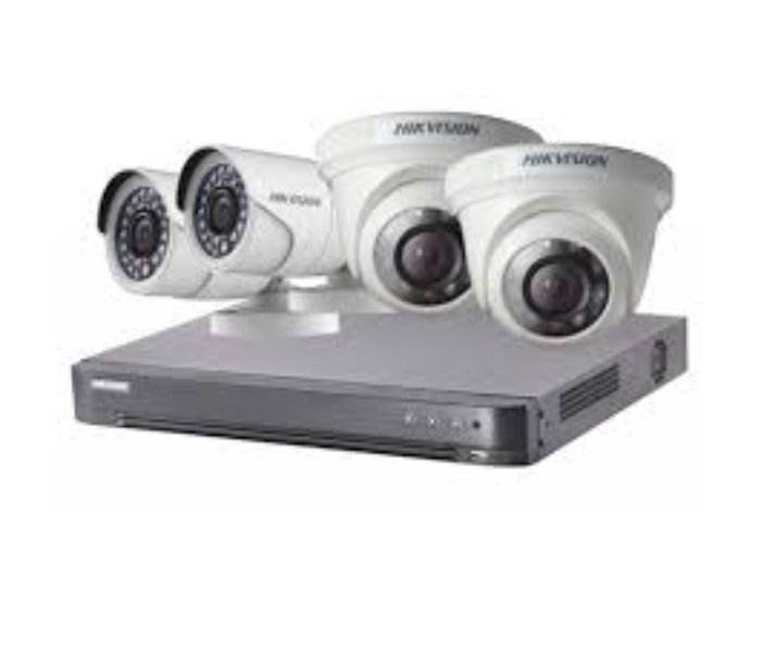 Hikvision DS-J142I / 7204HQHI-K1 + 2 + 2CAM 2MP Kit - White and Black - Zoom Image