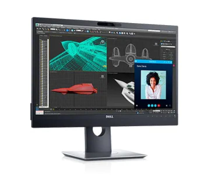 Dell P2418HZM 24 inch Display Video-Conferencing Monitor - Black - Zoom Image 1