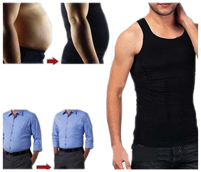 Slim N Lift Slimming Shirt For Men Black - Medium - Zoom Image