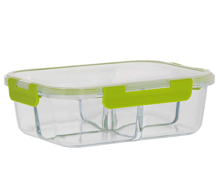 Royalford RF9218 4 Compartment Food Container - 1520 ml, Clear & Green - Zoom Image 5