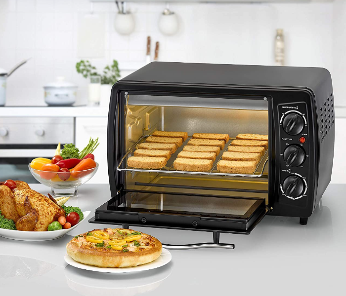 Black and Decker TRO19RDG-B5 19 Litre Toaster Oven with Double Glass and Rotisserie - Black - Zoom Image 4