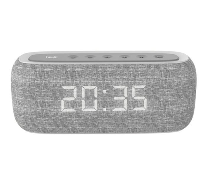 Havit HV-M29 Wireless Speaker With Dual Alarm Clock - Grey - Zoom Image 1