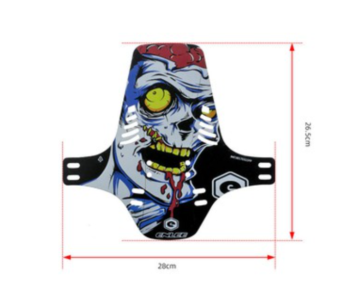 Mountain Bike Skull Design 26.5cm Protection Fender Mudguard - Black - Zoom Image 2