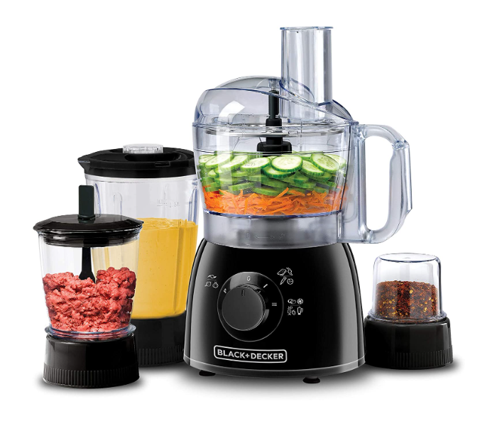 Black and Decker KR43-B5 400W Powerful Food Processor - Black - Zoom Image 1