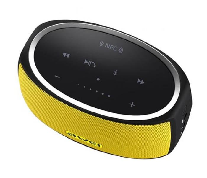 Awei Y210 Touch Portable Wireless Bluetooth Speaker - Black and Yellow - Zoom Image 4