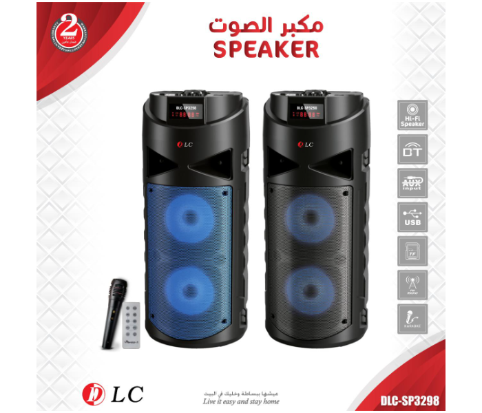 Portable Bluetooth Speaker 3298 With Mic - Black - Zoom Image 1